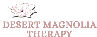 Desert Magnolia Therapy logo on Black Background